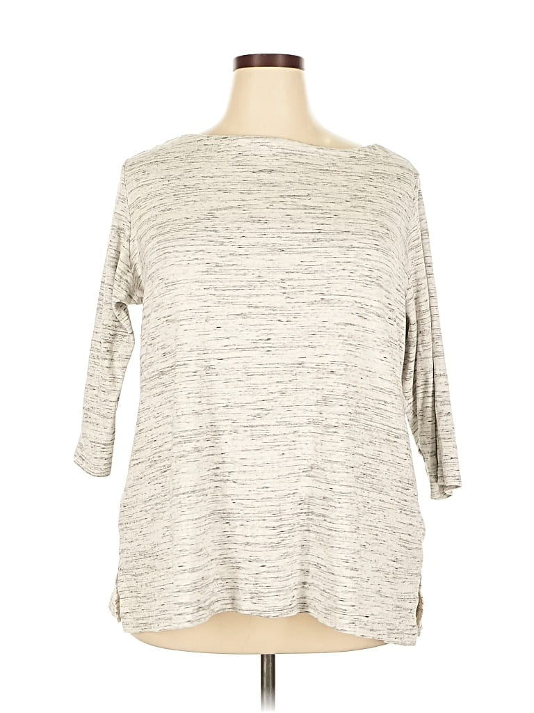 Pre-owned Karen Scott Pullover Sweater In Gray