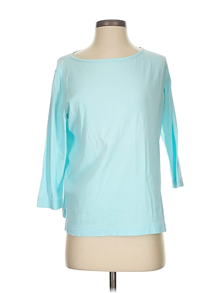 Pre-owned Sutton Studio 3/4 Sleeve T-shirt In Blue