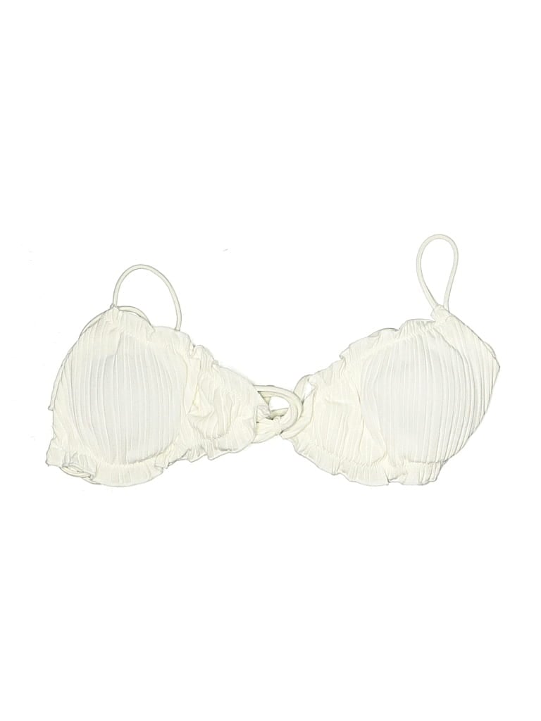 Pre-owned Shein Swimsuit Top Ivory Swimwear In White