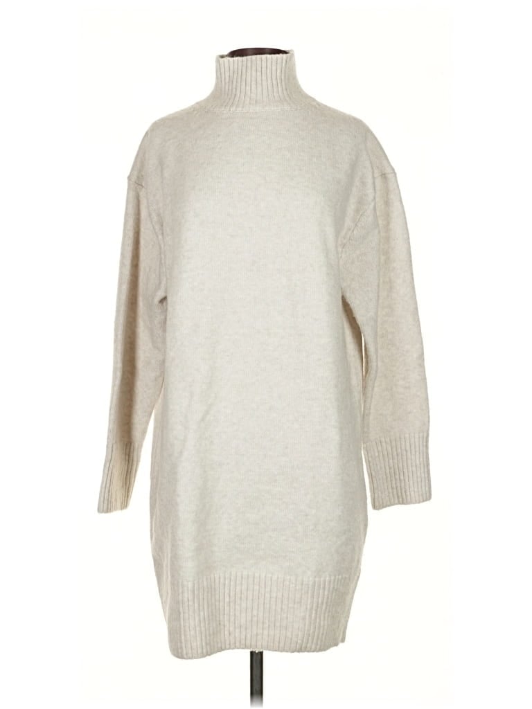 Pre-owned H&m Turtleneck Sweater In Silver