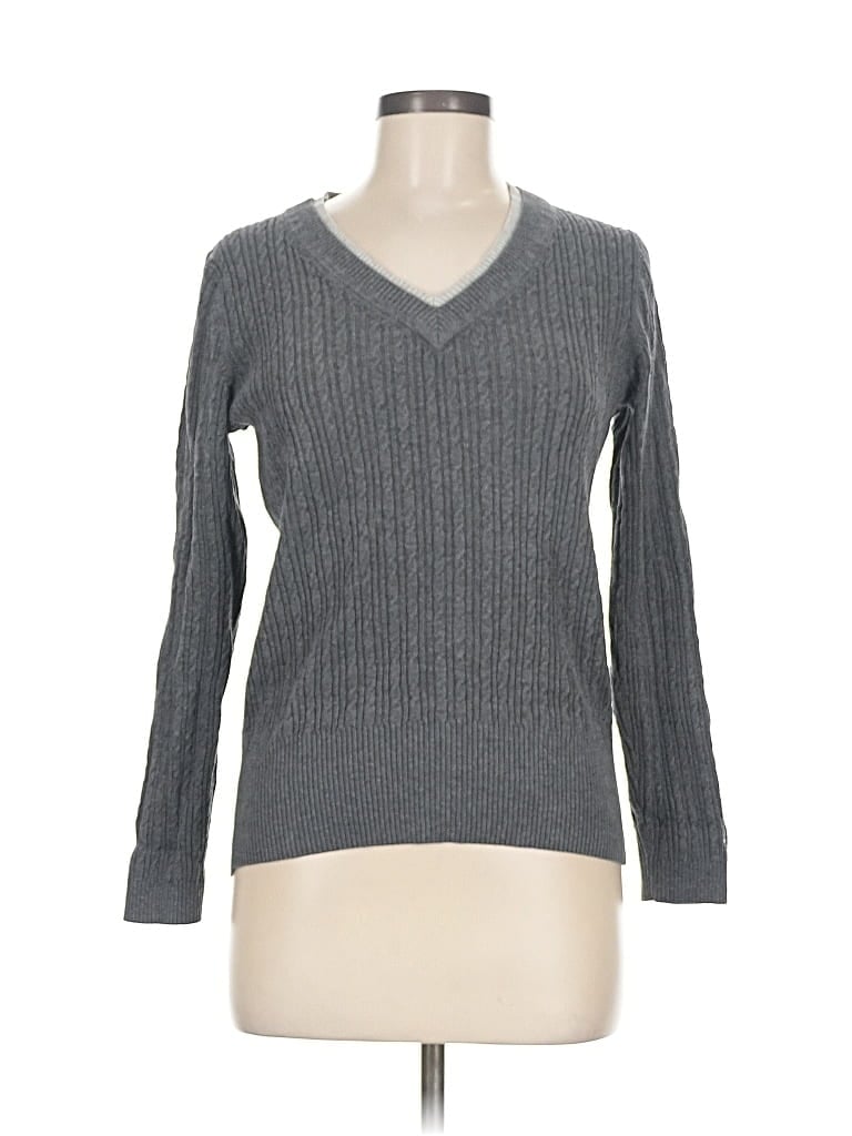 Pre-owned Tommy Hilfiger Pullover Sweater In Gray