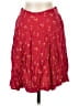 ModCloth 100% Rayon Hearts Red Casual Skirt Size 6 - photo 1
