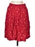 ModCloth 100% Rayon Hearts Red Casual Skirt Size 6 - photo 2