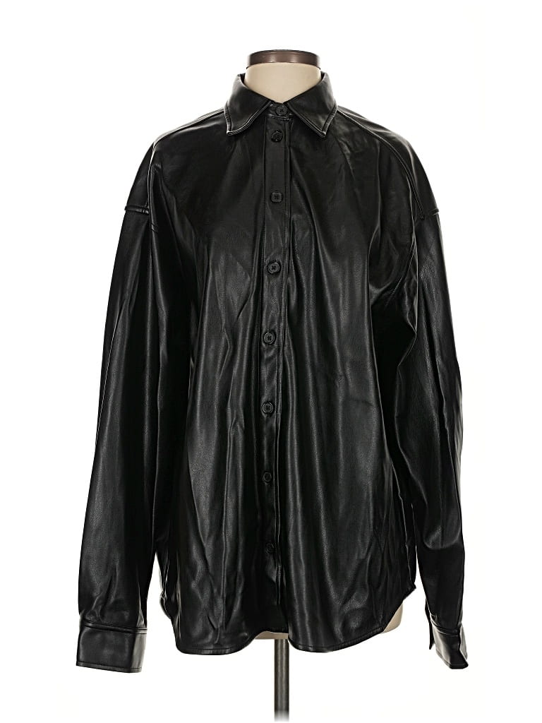 Noli Long Sleeve Button Down Shirt In Black