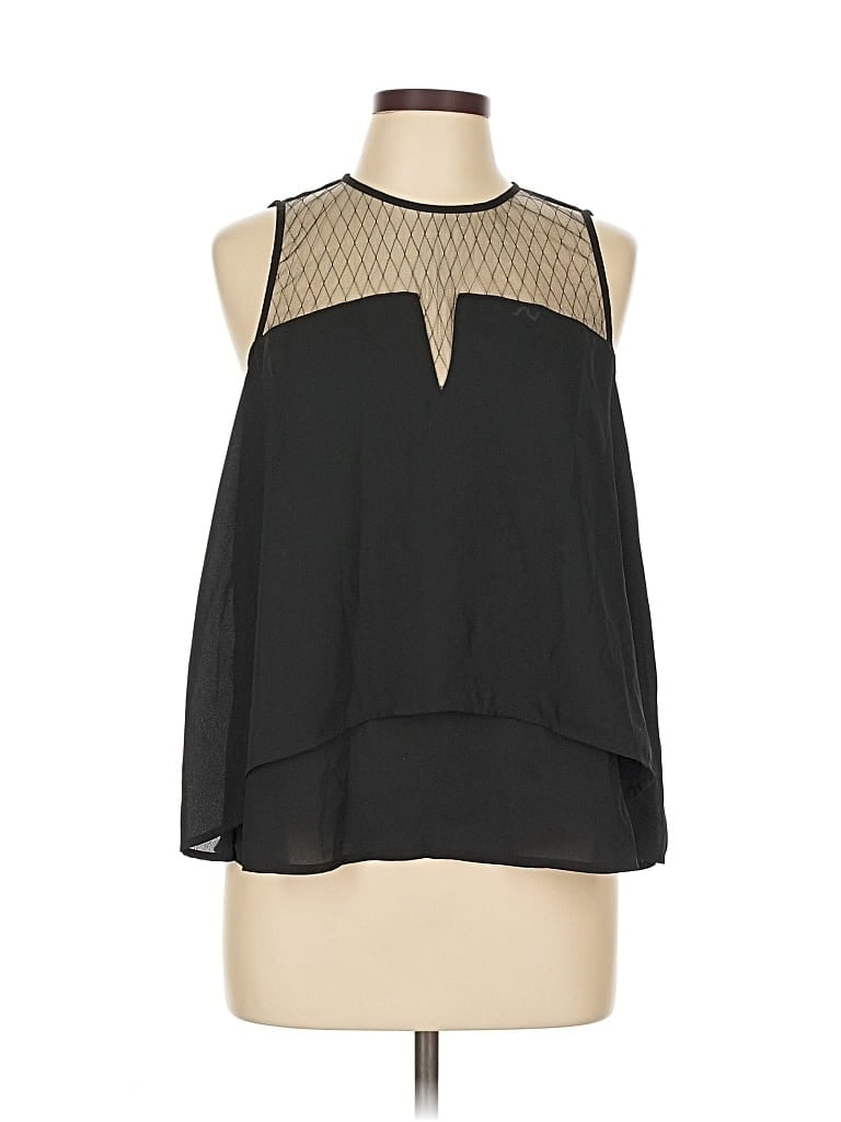 Pre-owned Pleione Sleeveless Blouse In Black