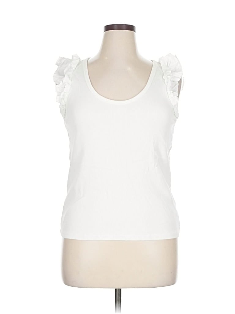 OLD NAVY Pre-owned Tank Top White Sweetheart Neckline Tops