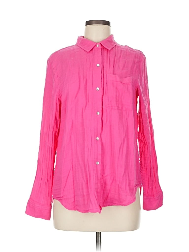 Pre-owned Rails Long Sleeve Button Down Shirt In Pink