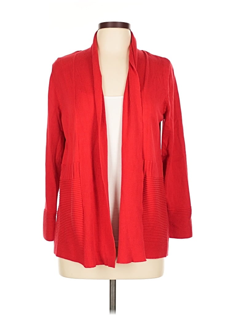 LIZ CLAIBORNE Pre-owned Cardigan Sweater In Red