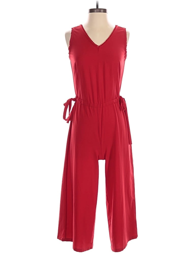 Pre-owned Carolina Belle Jumpsuit In Red