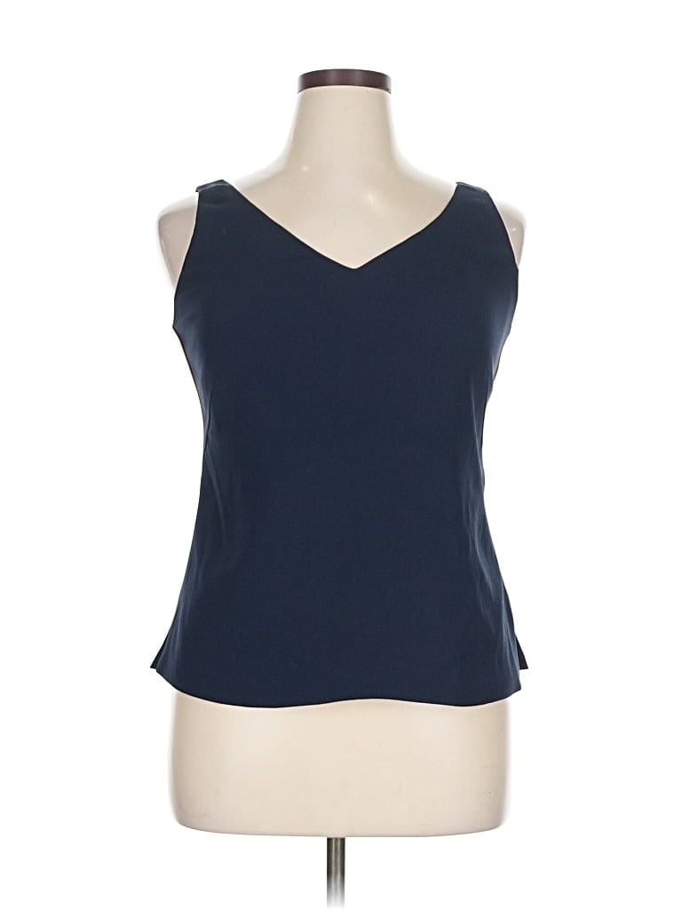 Pre-owned Mm. Lafleur Tank Top Blue Halter Neckline Tops