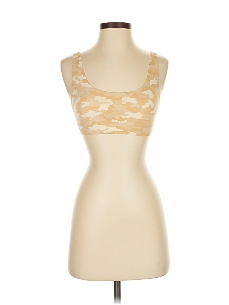 Pre-owned Lululemon Athletica Tank Top Gold Strapless Neckline Tops