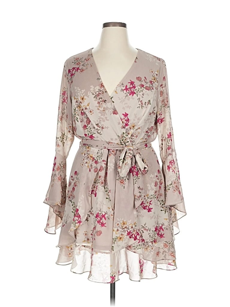 Pre-owned City Chic Cocktail Dress In Gray