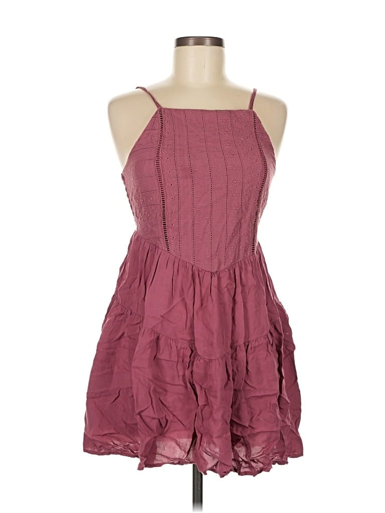 Pre-owned Wild Fable Casual Dress In Burgundy