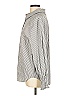 Unbranded Houndstooth Gray Long Sleeve Blouse Size L - photo 5