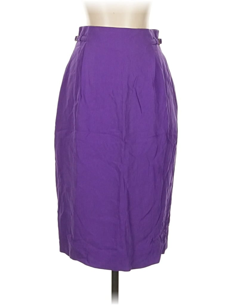 Pre-owned Dana Buchman Silk Skirt In Purple