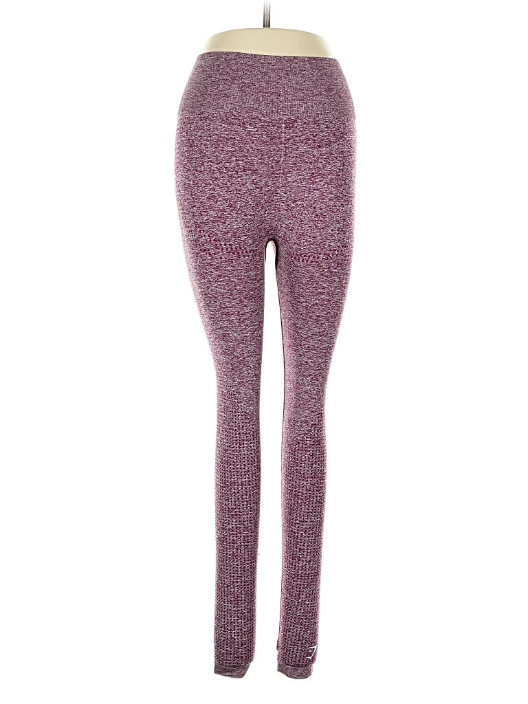 Pre-owned Gymshark Active Pants In Burgundy