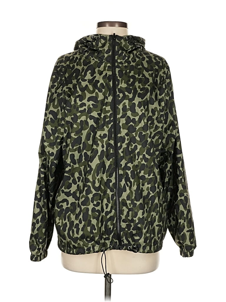 Pre-owned Victoria's Secret Pink Windbreaker Jacket In Green