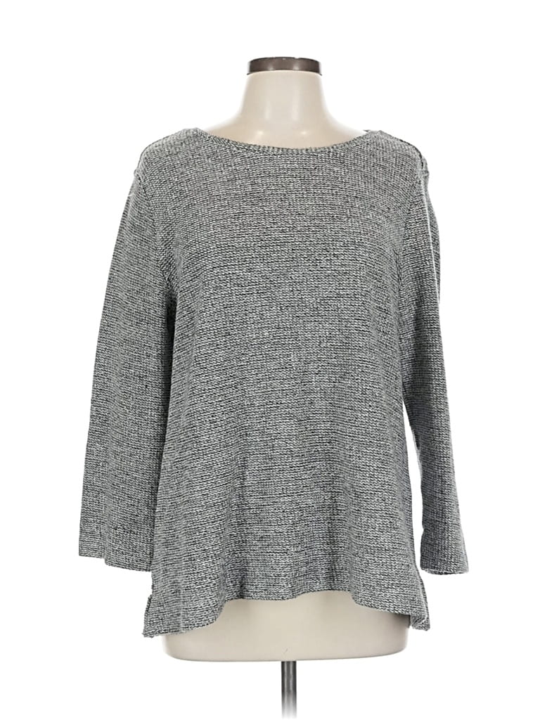 Pre-owned Ann Taylor Loft Pullover Sweater In Gray