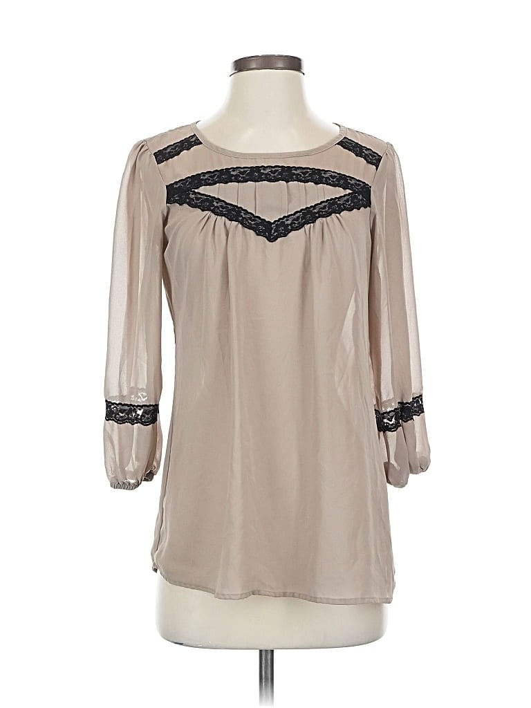 Pre-owned Maurices 3/4 Sleeve Blouse In Brown