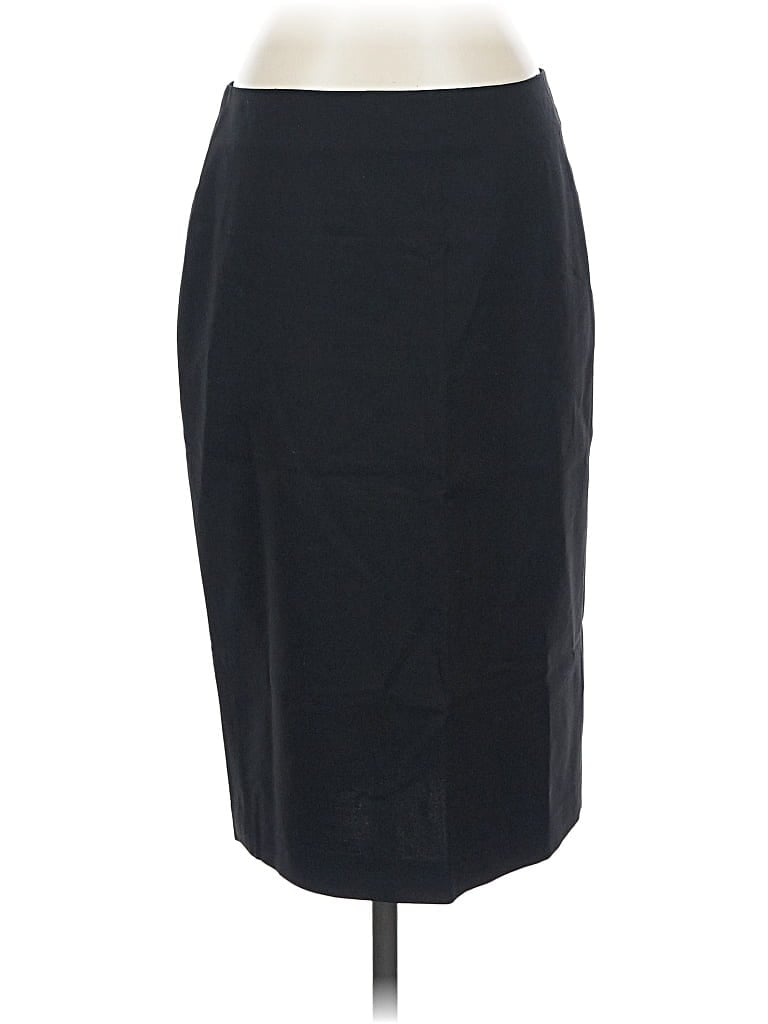 Pre-owned Theory Wool Skirt In Black
