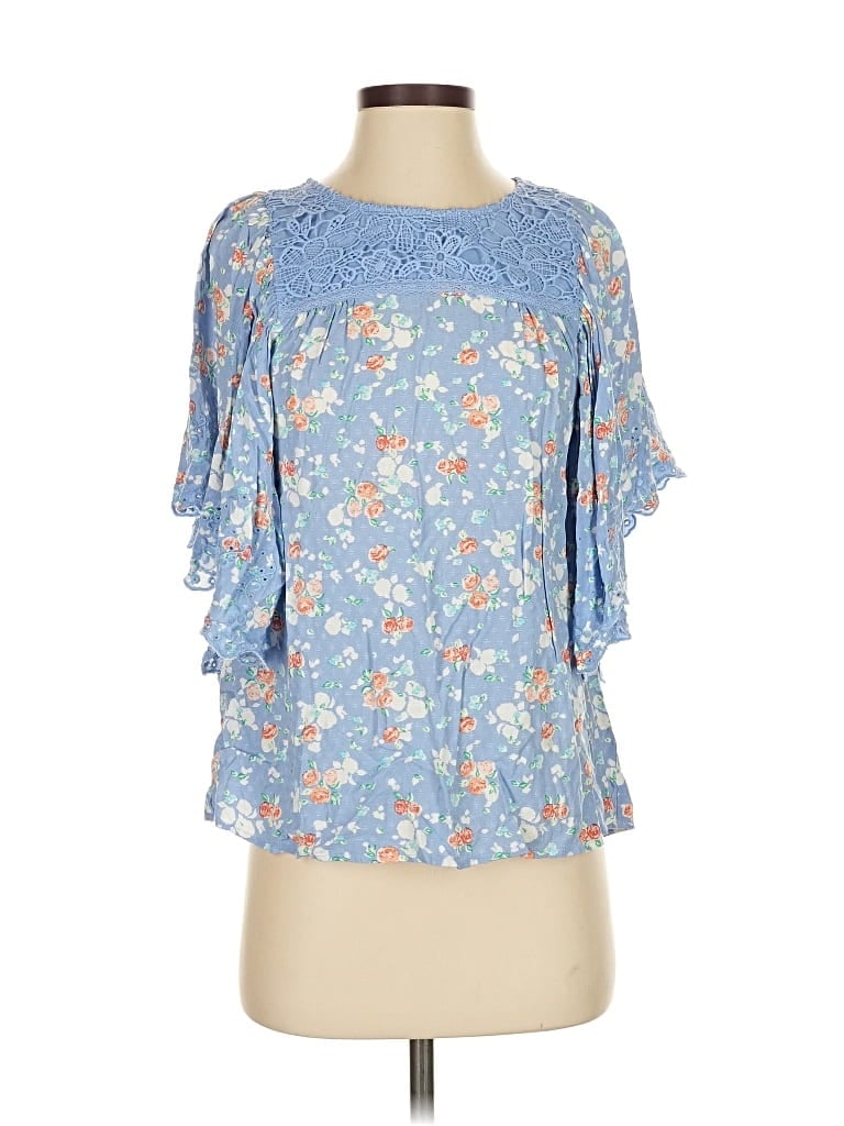 Pre-owned Matilda Jane 3/4 Sleeve Blouse In Blue