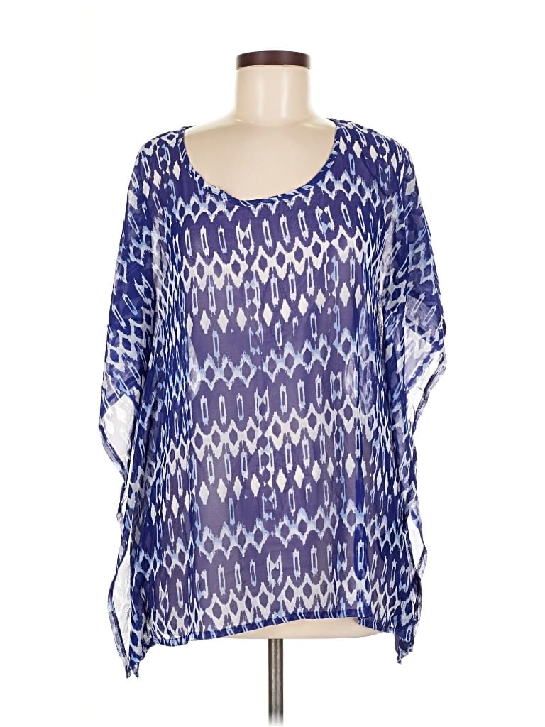 H&M Pre-owned 3/4 Sleeve T-shirt In Blue