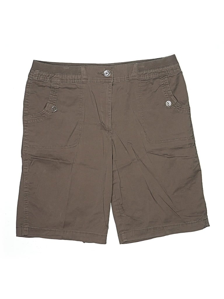 Pre-owned Karen Scott Khaki Shorts In Brown