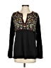 DKNY Black Long Sleeve Blouse Size 1 - photo 1