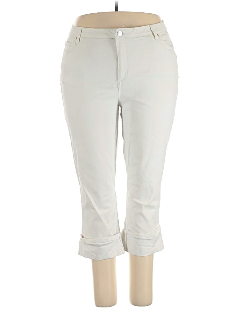 Pre-owned Catherines Khaki Pant In White