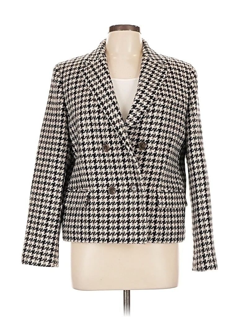 Pre-owned Theory Wool Blazer Jacket In White