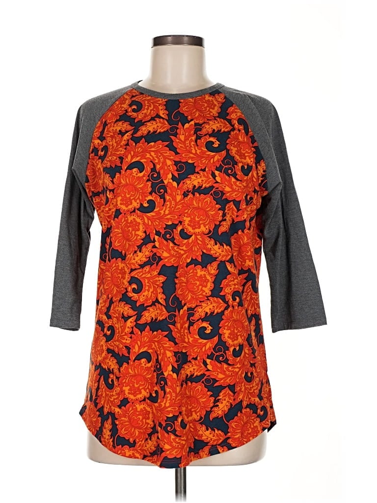 LULAROE Pre-owned 3/4 Sleeve T-shirt In Orange