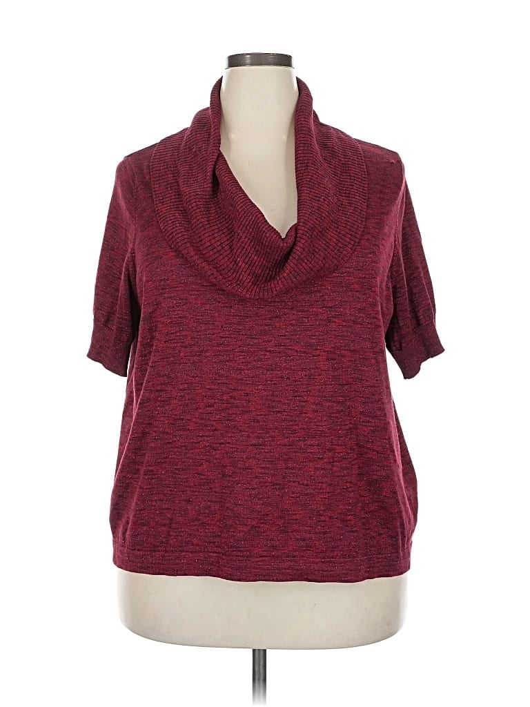 APT. 9 Pre-owned Pullover Sweater In Burgundy