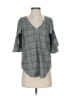Karen Kane Gray Short Sleeve Blouse Size XS - photo 1