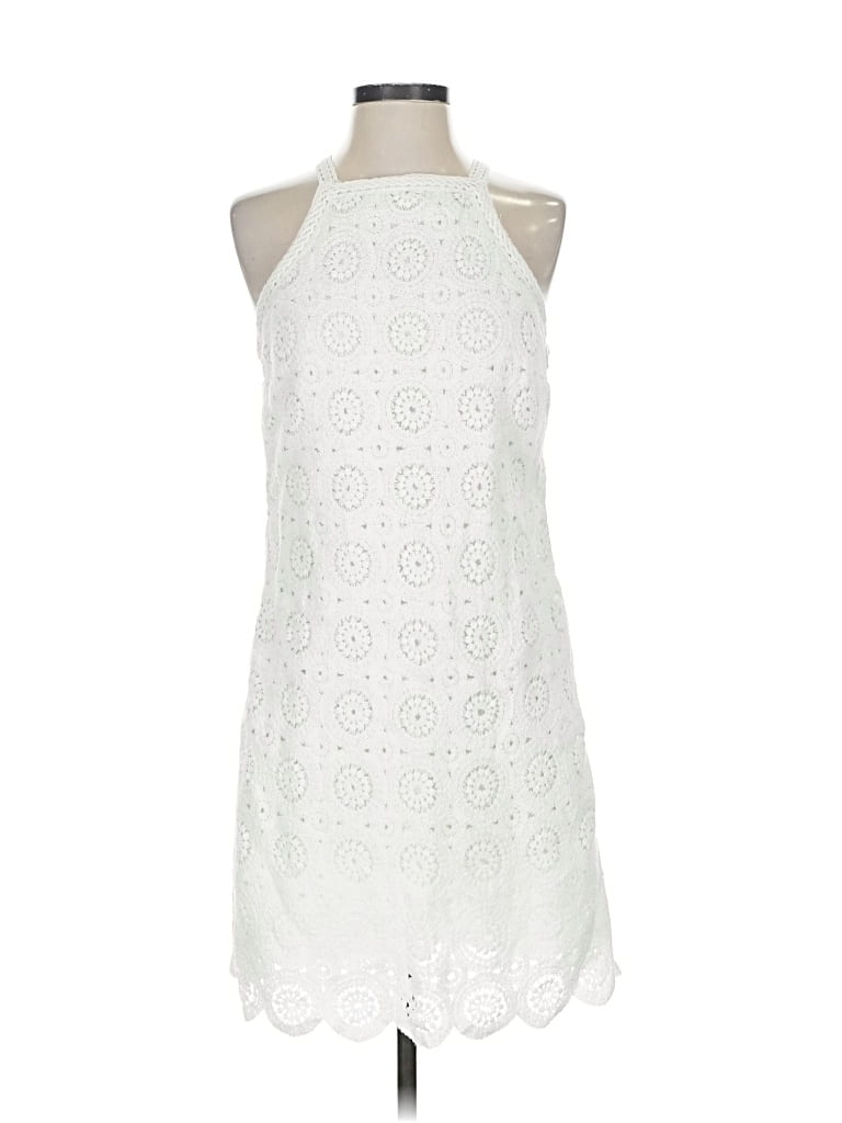 Pre-owned Ann Taylor Loft Casual Dress In White