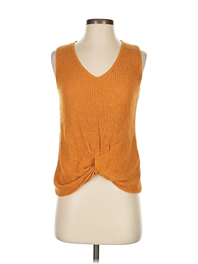 Pre-owned Marled By Reunited Sweater Vest In Orange