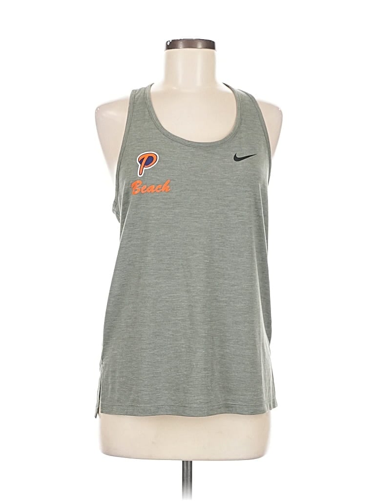 NIKE Pre-owned Tank Top Gray Halter Neckline Tops
