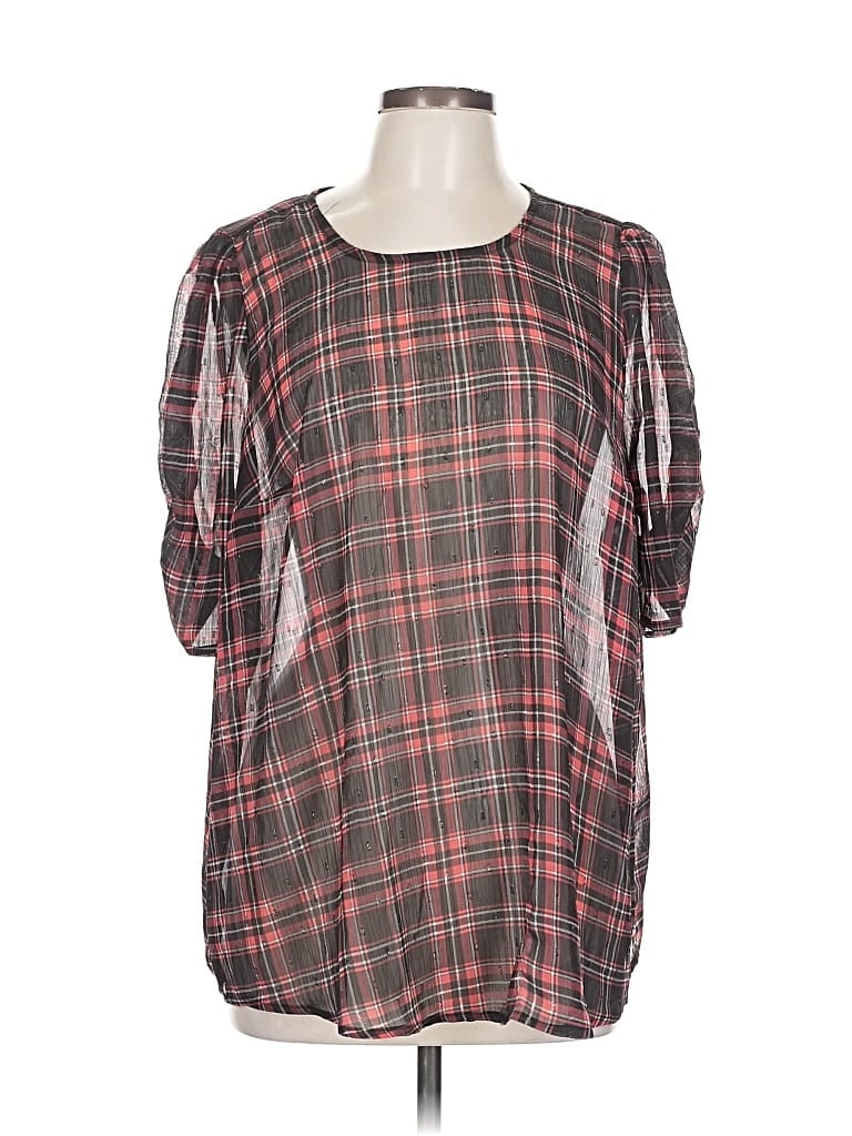 Pre-owned Torrid 3/4 Sleeve Blouse In Gray