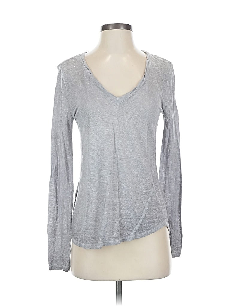 Pre-owned Joie Long Sleeve T-shirt In Gray