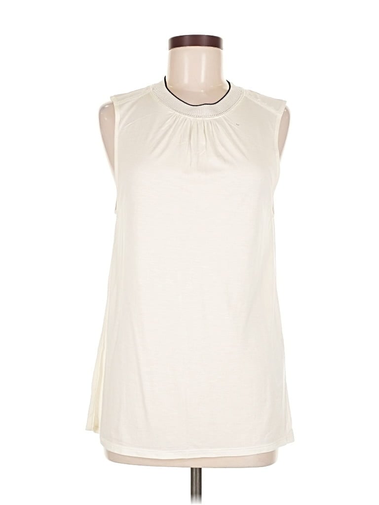 Pre-owned Banana Republic Sleeveless T-shirt In White