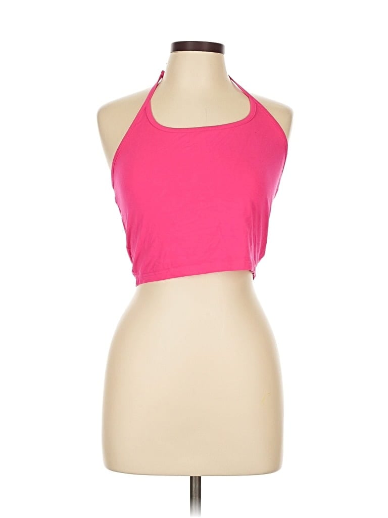 Pre-owned Unbranded Tank Top Pink Halter Neckline Tops