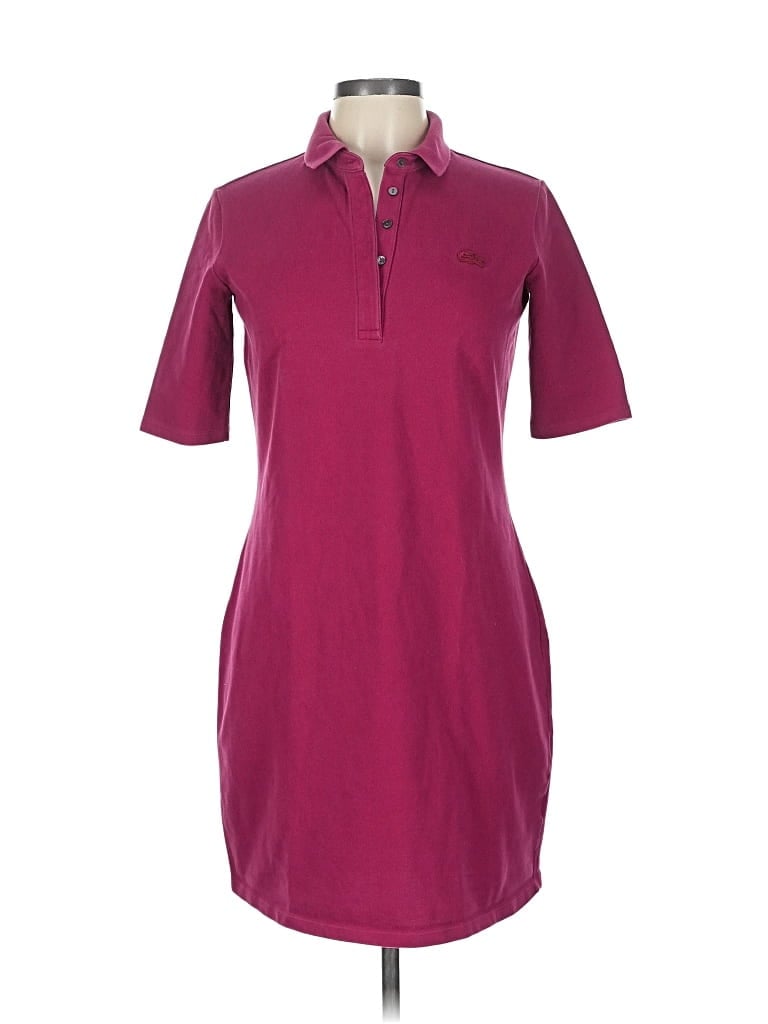 Pre-owned Lacoste Casual Dress In Burgundy