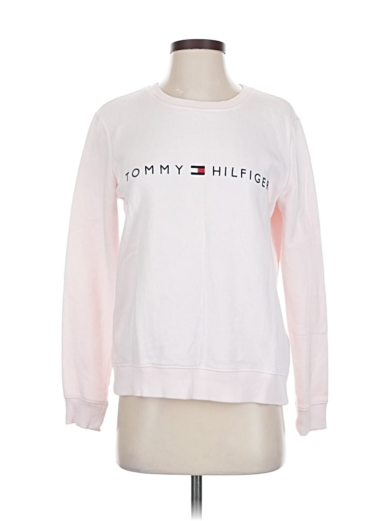 Pre-owned Tommy Hilfiger Sweatshirt In White