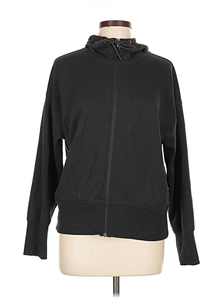 Pre-owned Active By Old Navy Zip Up Hoodie In Black