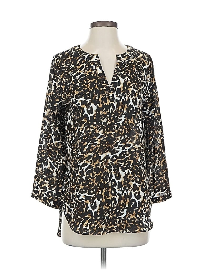 Pre-owned Cato 3/4 Sleeve Blouse In Black