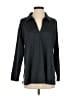 SHEN 100% Cotton Black Long Sleeve Blouse Size 3 - photo 1