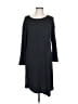 Lou & Grey Solid Black Casual Dress Size L - photo 1