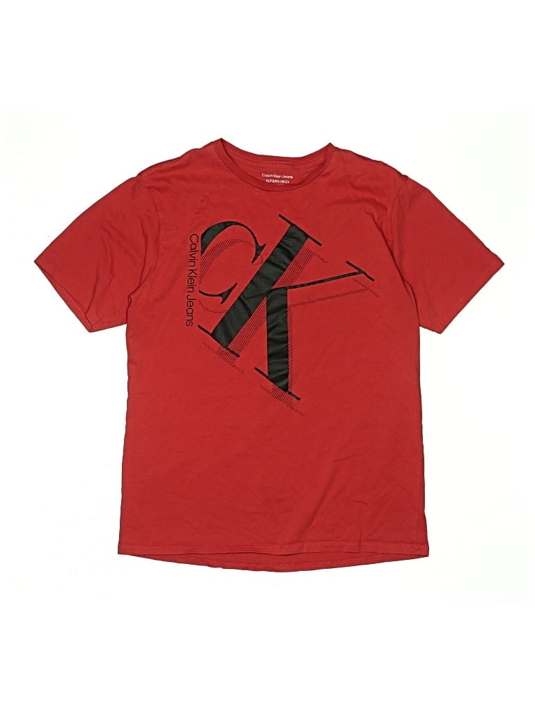 Pre-owned Calvin Klein Jeans Est.1978 Kids' Calvin Klein Jeans Short Sleeve T-shirt In Red