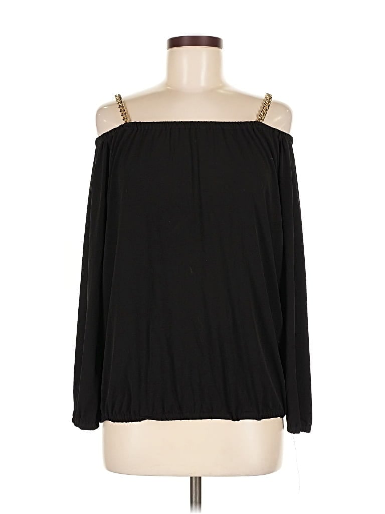 Pre-owned Michael Michael Kors Long Sleeve Blouse In Black