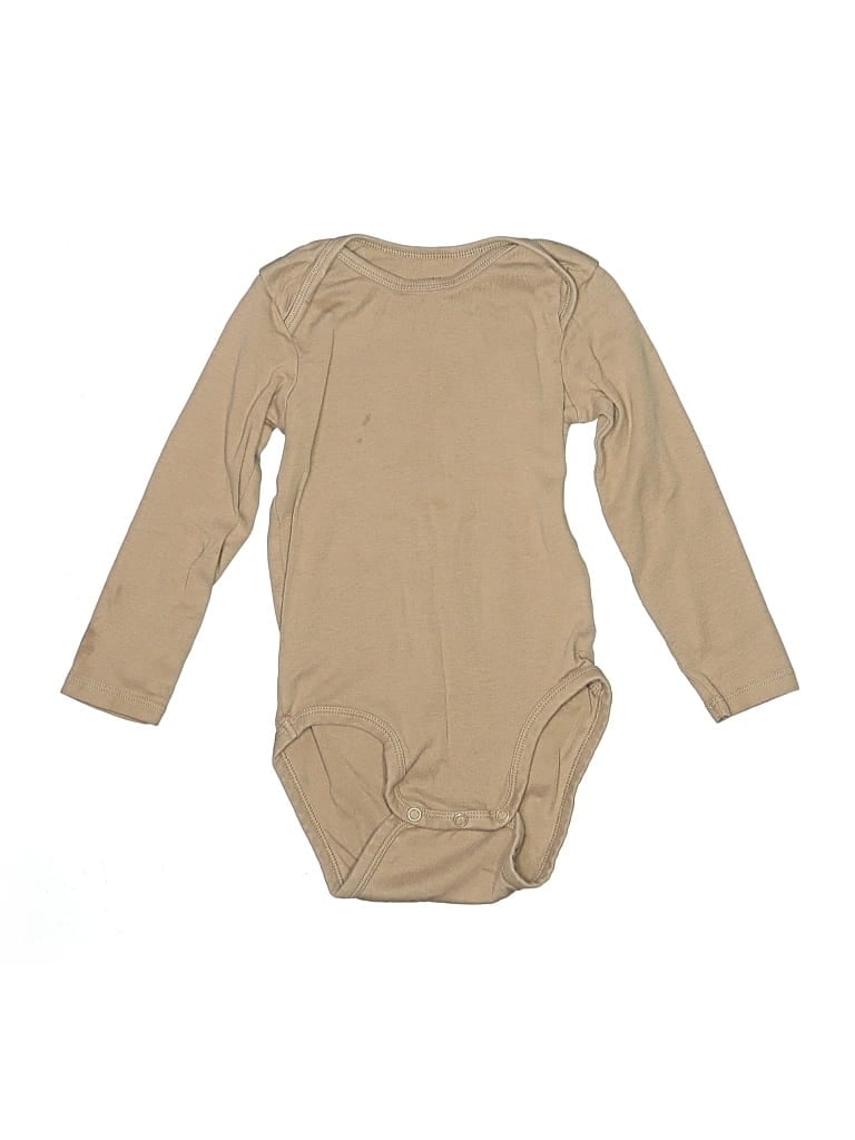 H&M Pre-owned Kids' Long Sleeve Onesie In Brown