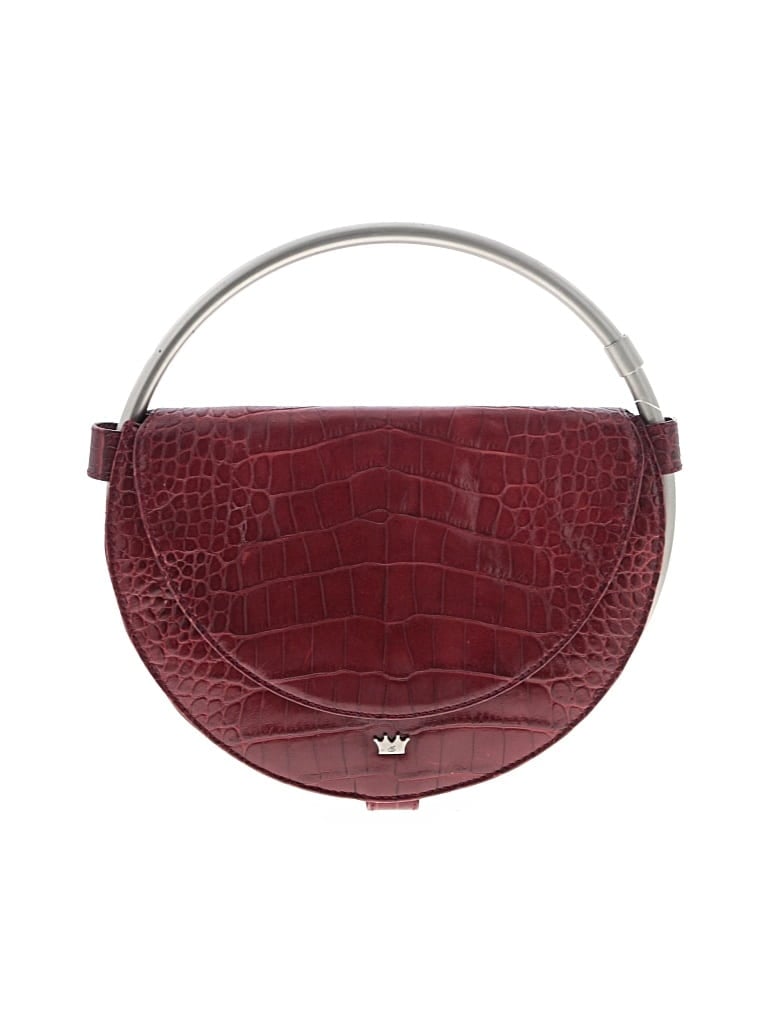 Pre-owned Elaine Turner Leather Satchel In Red